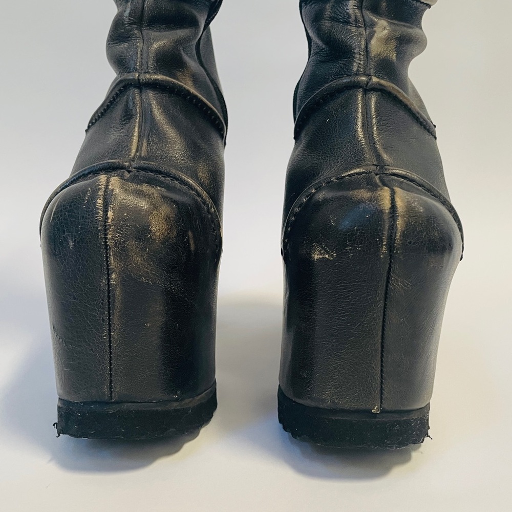 LUCHINY - REAL LEATHER - LUG PLATFORM KNEE HIGH WARRIOR BOOTS - 9 - SUPER RARE! - Picture 7 of 16